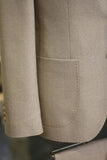 Men Beige Linen Two Piece Suit Summer Wedding Party Wear Suit Office Prom Suit Gift For Him