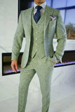 Men Linen Premium Formal Wedding Suit Prom Summer Wear Bespoke Green Linen Wear For Him