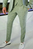 Men Linen Premium Formal Wedding Suit Prom Summer Wear Bespoke Green Linen Wear For Him