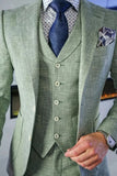 Men Linen Premium Formal Wedding Suit Prom Summer Wear Bespoke Green Linen Wear For Him