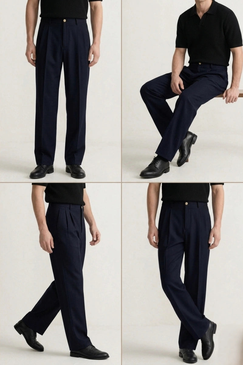Navy Blue Festive Gatherings Wear Pant (Collage)