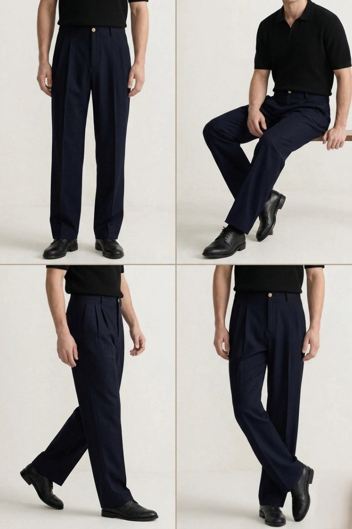 Navy Blue Festive Gatherings Wear Pant (Collage)