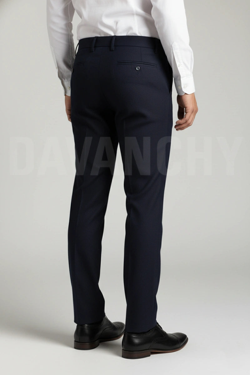 Premium Navy Blue Trouser for Men-Side
