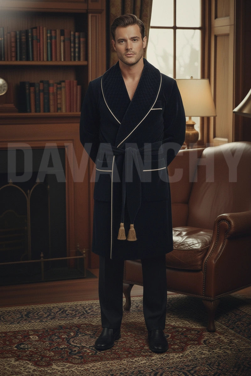 Men Premium Smoking Jacket-Front