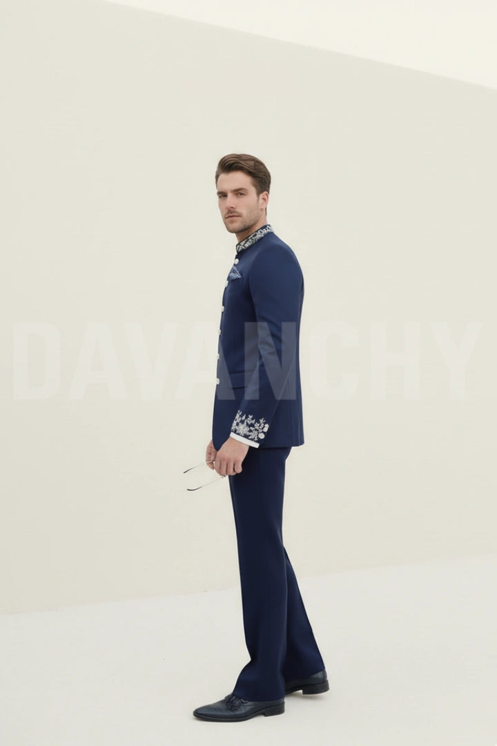 Men Two Piece Designer Suit-Side