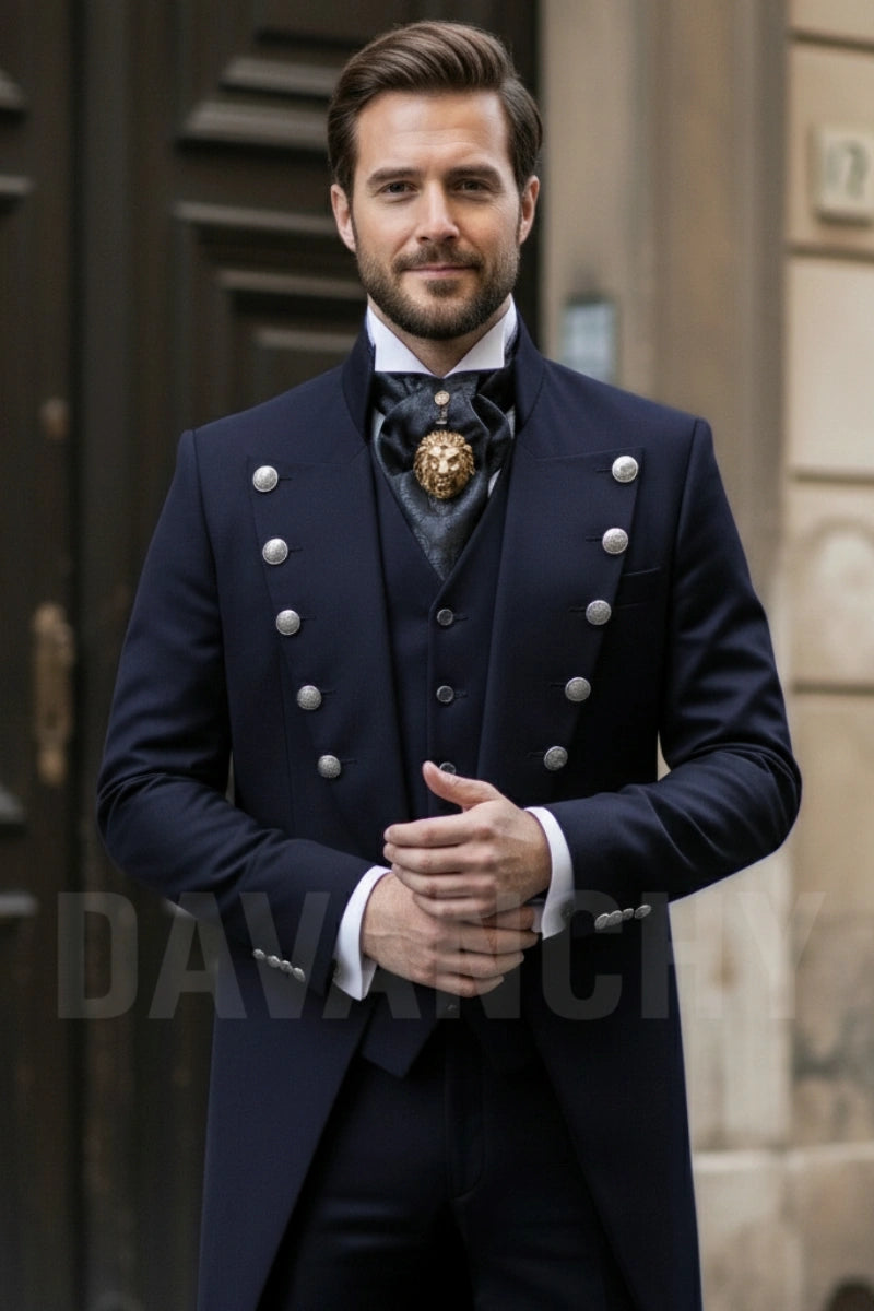 Elegant Groom Wear Vintage Outfit-Front