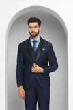 Premium Navy Blue Tuxedo Formal Fashion Suit Classic Prom Bespoke