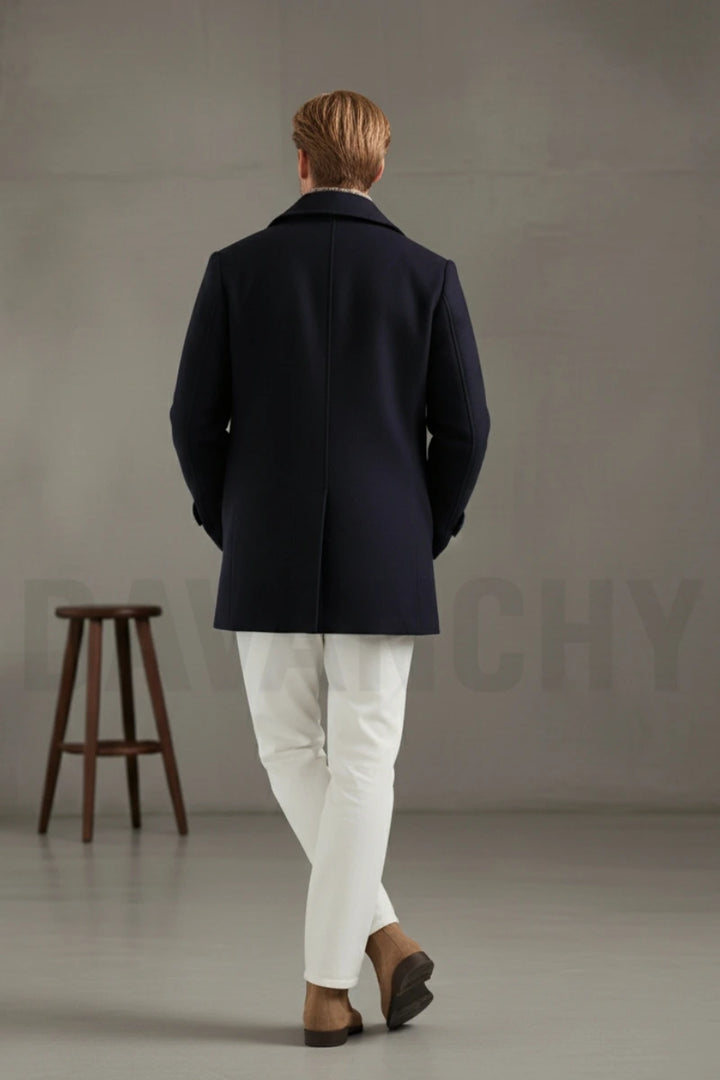 Men Peacoat Classic Wear - Back