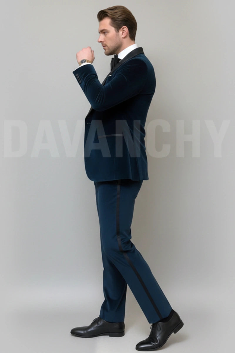 Navy Blue Formal Premium Suit-Side