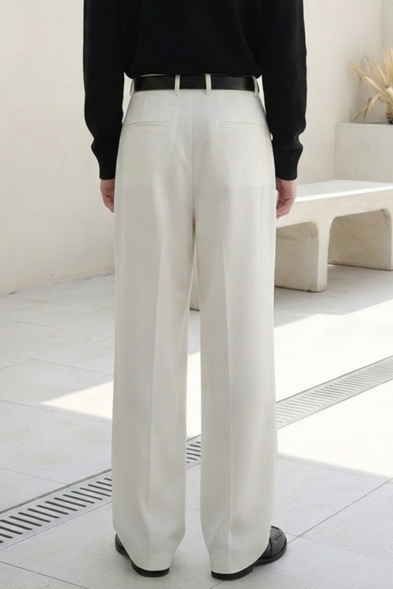 Men Pleated Party Wear Trouser (Back)