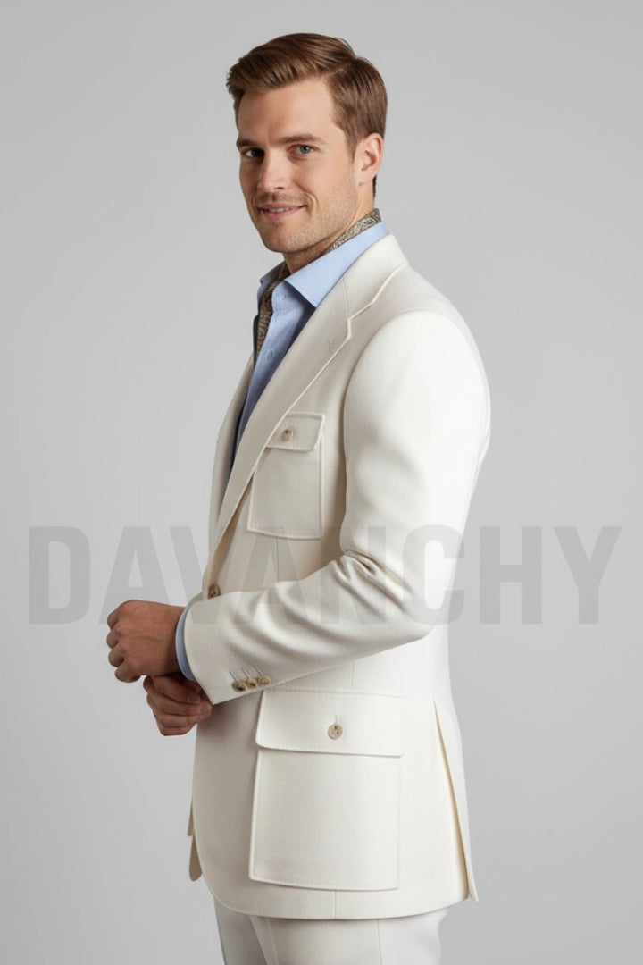 modern safari suit jacket-Side