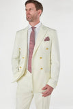 Men Off White Suit Wedding Suit Party Wear Double Breasted DaVanchy 