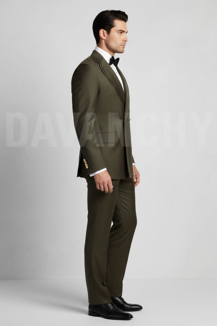 Men’s Slim Fit Formal Tuxedo-Side