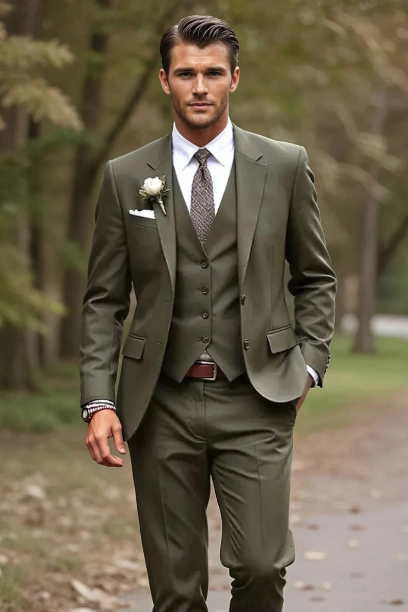men-trendy-olive-green-suit-groom-wedding-suit-prom-suit-custom-suit
