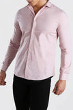 Men Party Wear Shirt Wedding Shirt Full Sleeve Shirt Pink DaVanchy