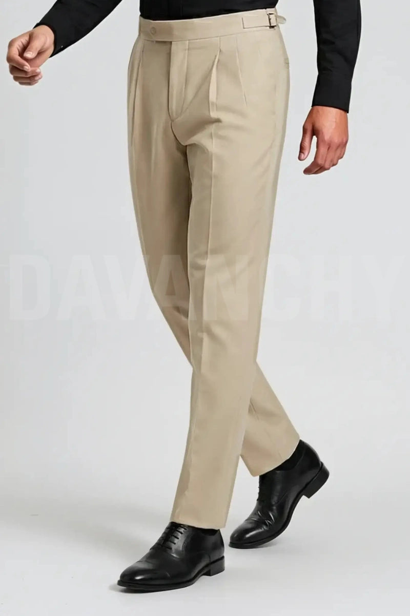 Men Front Pleated Formal Trouser for Men-Side
