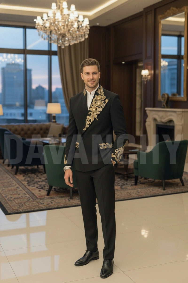 Wedding Party and Cocktails Wear Premium Designer Suit-Front