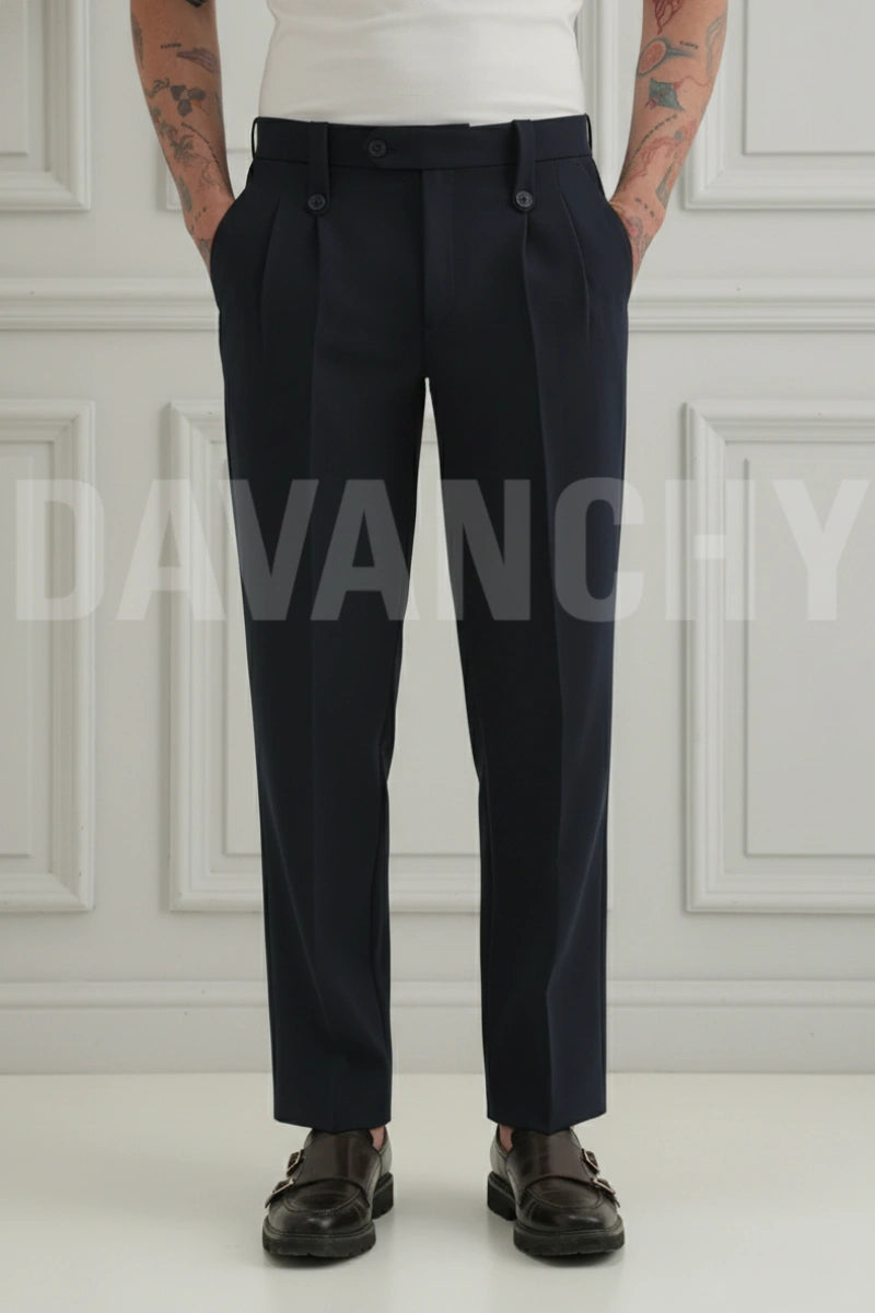 Front Pleated Trouser for Men-Front