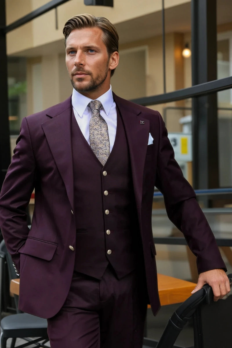 Stylish purple suit-Front