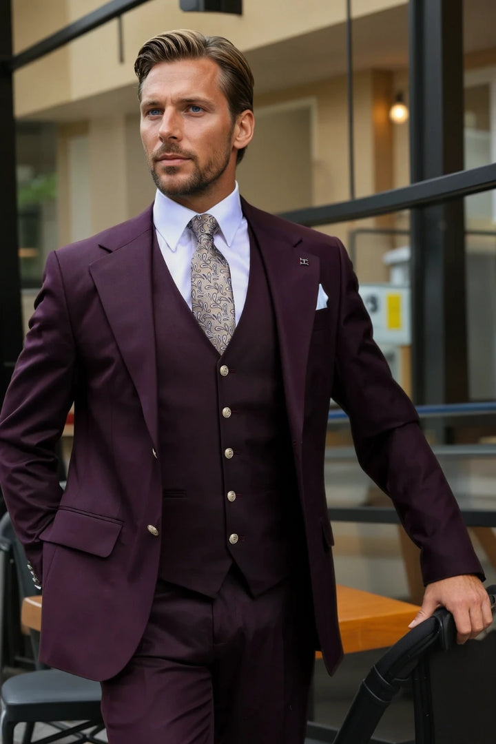 Stylish purple suit-Front