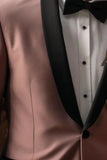 Men Rose Pink Tuxedo Suit Wedding Suit Dinner Suit Prom DaVanchy 