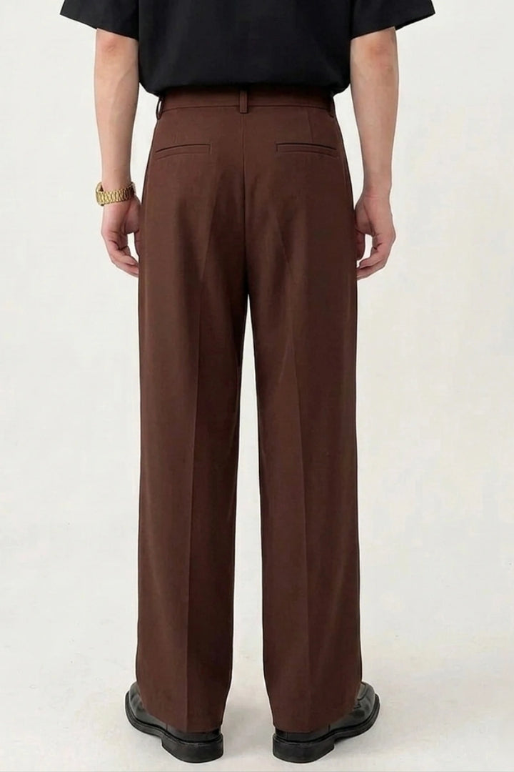 Rust Stylish Party Wear Trouser For Men (Back)