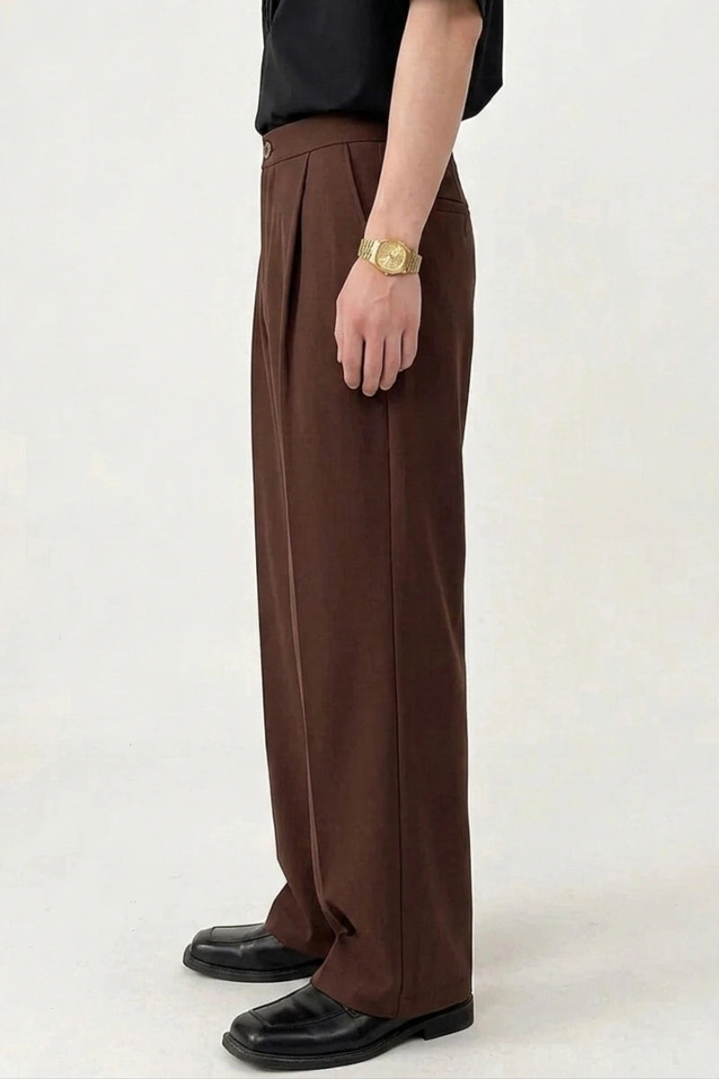 Rust Vintage Style Pants For Men (Side)