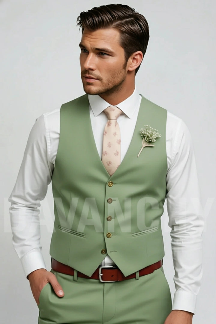 Men Premium Formal Waistcoat-Front