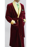 Winter Velvet Maroon Jacket Smoking Long Jacket Dinner Jacket Gift Him