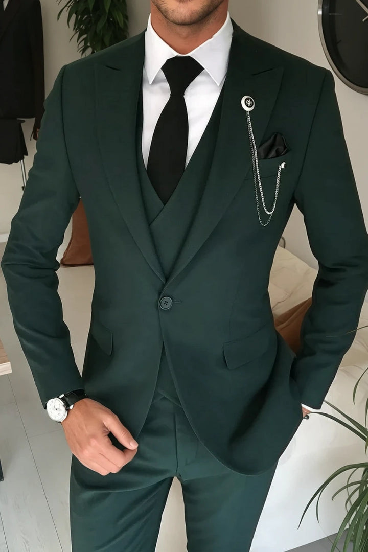 Men Bespoke Three Piece Suit Custom Made Suit Best Men Wedding Suit