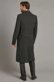 Overlong Coat Grey Winter Jacket Grey Tweed Coat Casual Coat DaVanchy