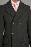 Overlong Coat Grey Winter Jacket Grey Tweed Coat Casual Coat DaVanchy