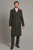 Overlong Coat Grey Winter Jacket Grey Tweed Coat Casual Coat DaVanchy