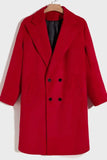 Men's Red Over Coat Red Long Coat Business Tweed Coat Jacket DaVanchy