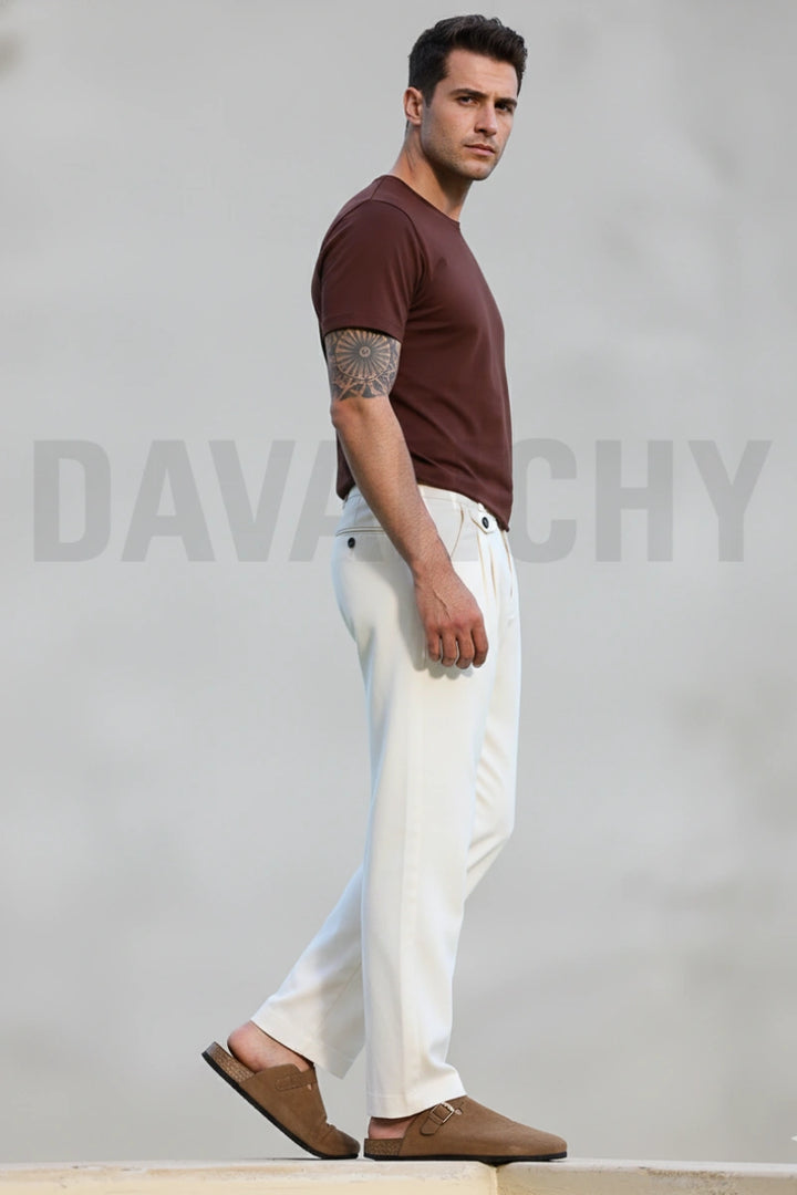 Premium tailored white pants-Side