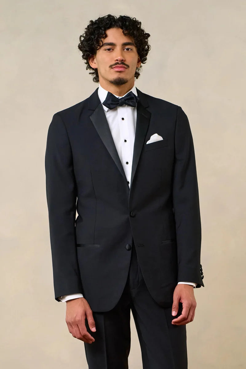 Men Black Suit Tuxedo Style Suit Wedding Tuxedo Suit Prom Wear DaVanchy 