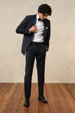 Men Black Suit Tuxedo Style Suit Wedding Tuxedo Suit Prom Wear DaVanchy 