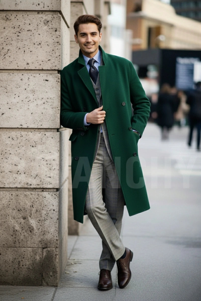 Men Winter Wear Trench Coat-Front