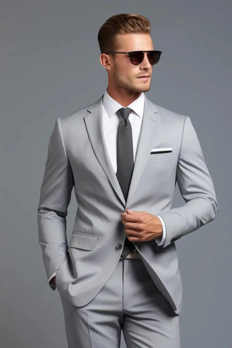 Grey Suits Dinner Suit Grey Wedding Suits Grey Two Piece Wear DaVanchy 