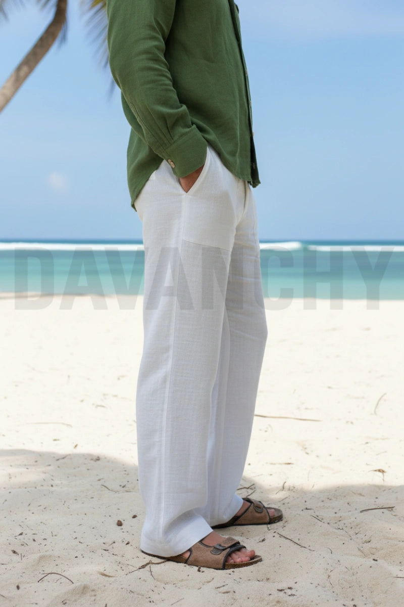 Men Premium Linen Trouser-Back