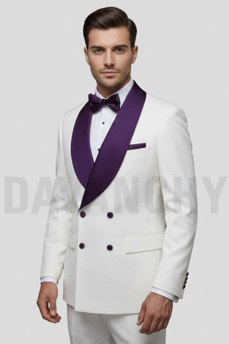 Designer double breasted formal suit-Side