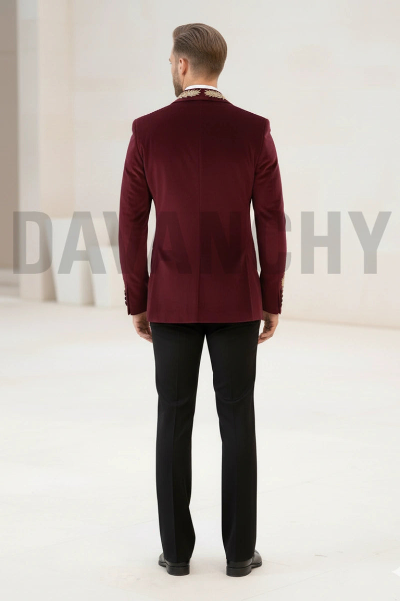 Premium men luxury wedding suit-Back