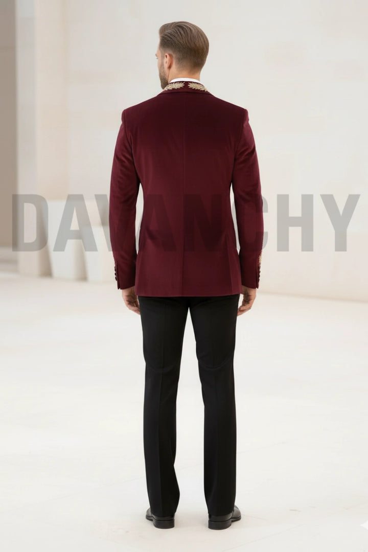 Premium men luxury wedding suit-Back