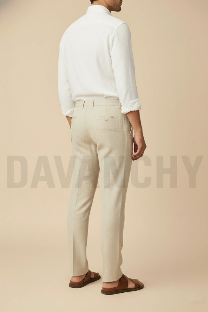 Men premium linen trouser-Back