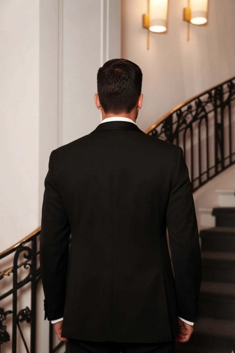 Men Black Suit For Wedding Wear
