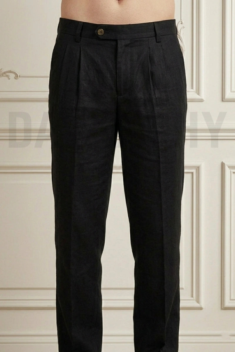 Men Dinner and Summer Outing Wear Linen Trouser-Front