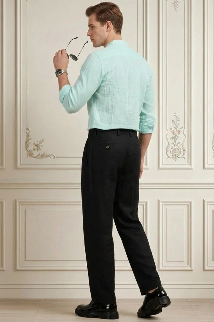 Men Office and Business Wear Breathable Pant-Side 