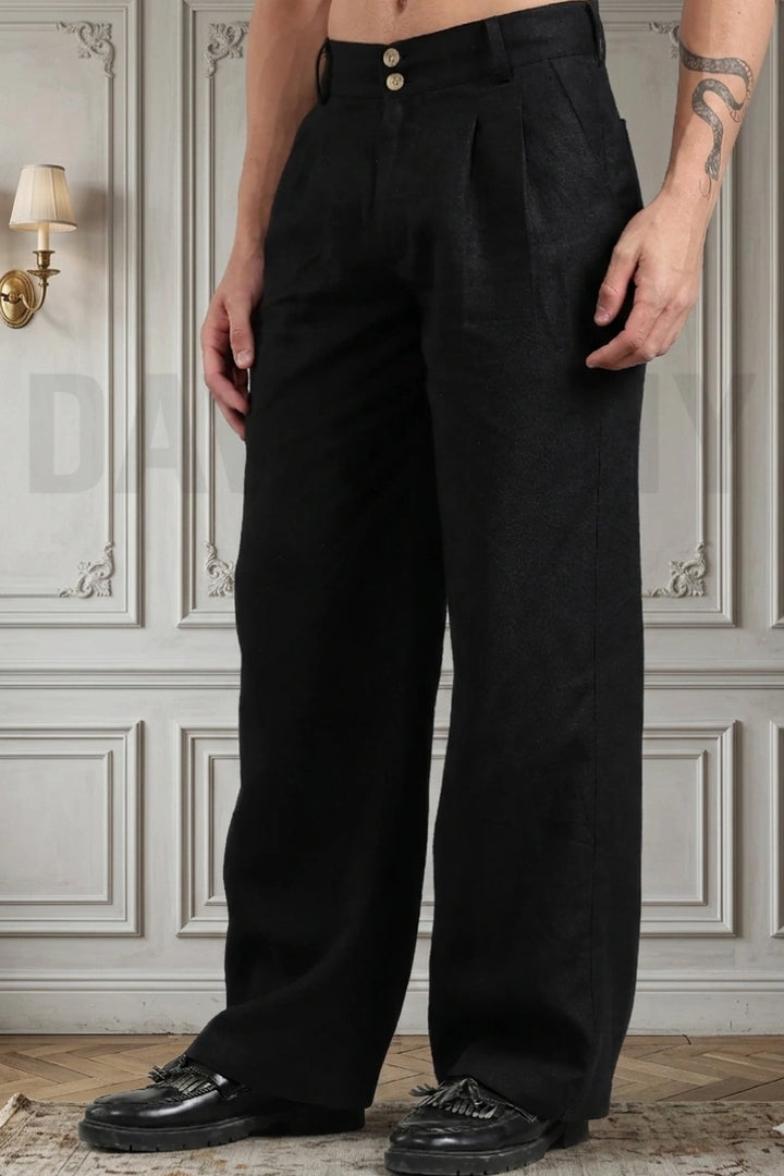 Bootcut Linen Pant-Front