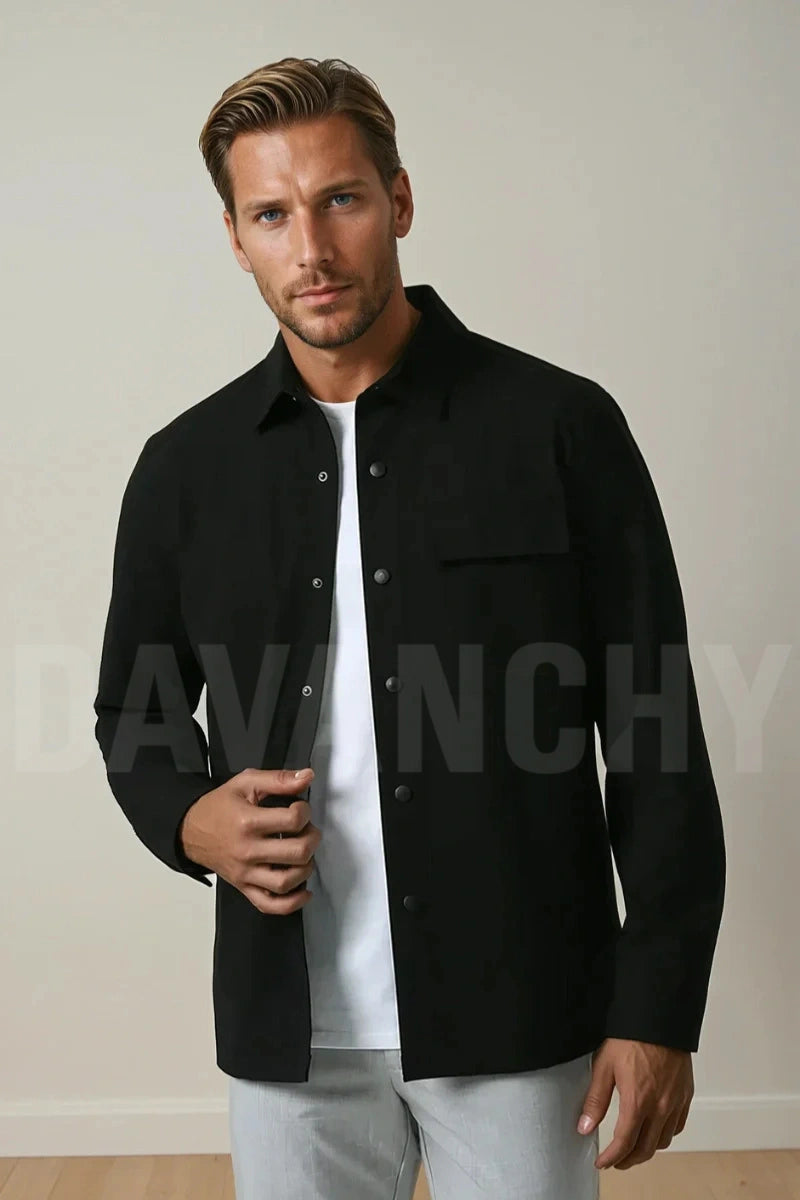 Men Stylish Shacket Casual and Party Wear-Front