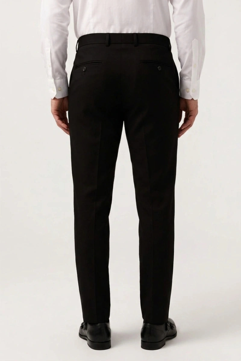 Men Black Business Pants (Back)